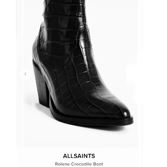 Allsaints Rolene Crocodile Boot 